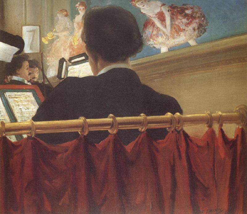 Shinn Everett The Orchestra Pit,Old Proctor's Fifth Avenue Theatre oil painting image